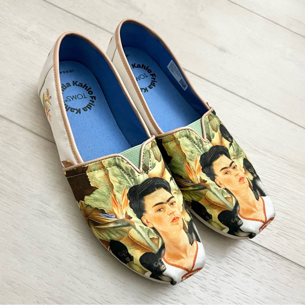 Tom’s Frida Kahlo Limited Edition Slip On Flats Size 8.5